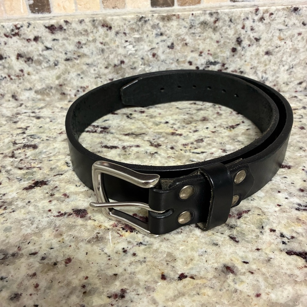 Saddleback black leather belt
